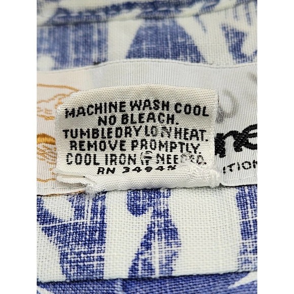 Reyn Spooner Hawaiian Reverse Print Gold Label 70s Rare 3 Button Shirt Size L - Picture 9 of 12